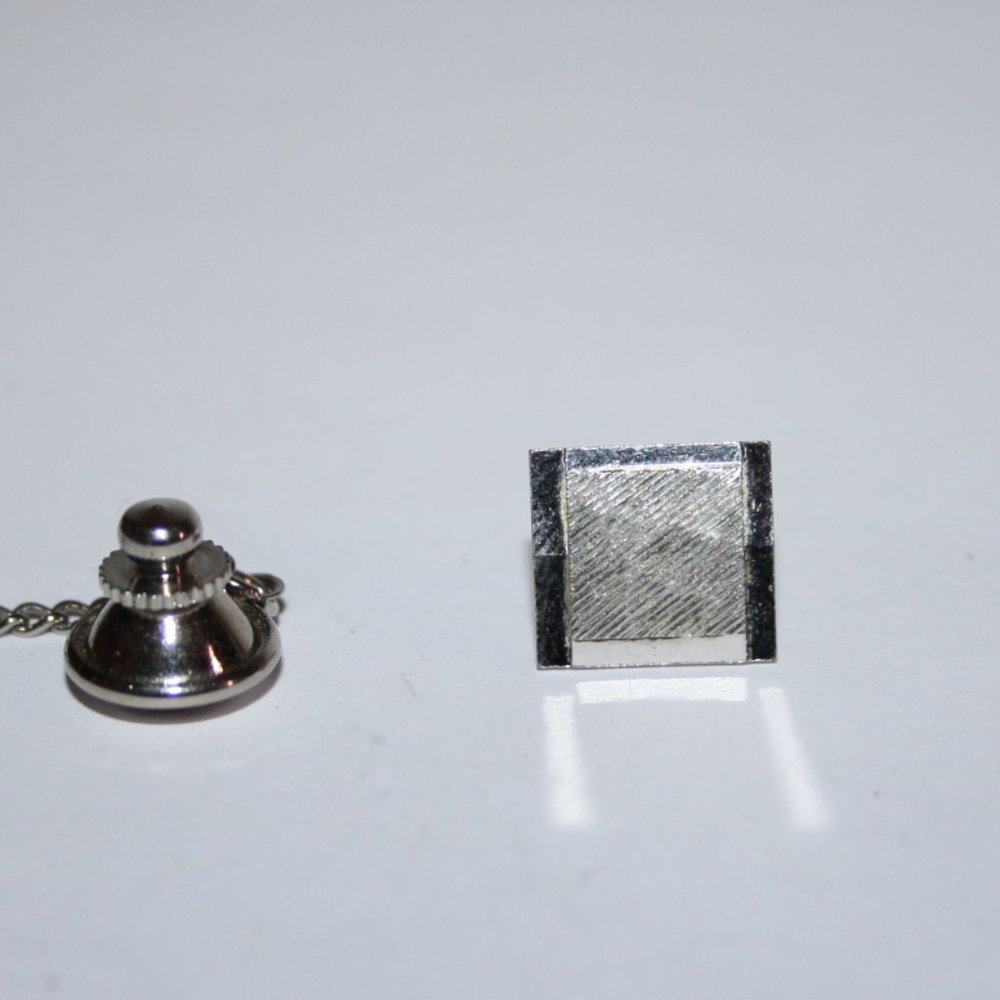⚪✨ Vintage Silver Brushed Tie Tack · ⅜" ✨⚪